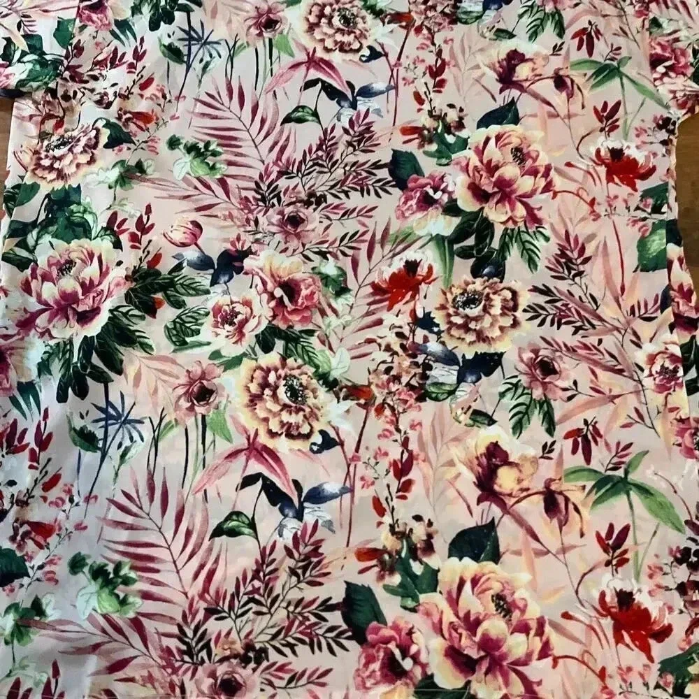 Bobeau‎ Open Front Floral Summer Kimono Womens Robe Size Small